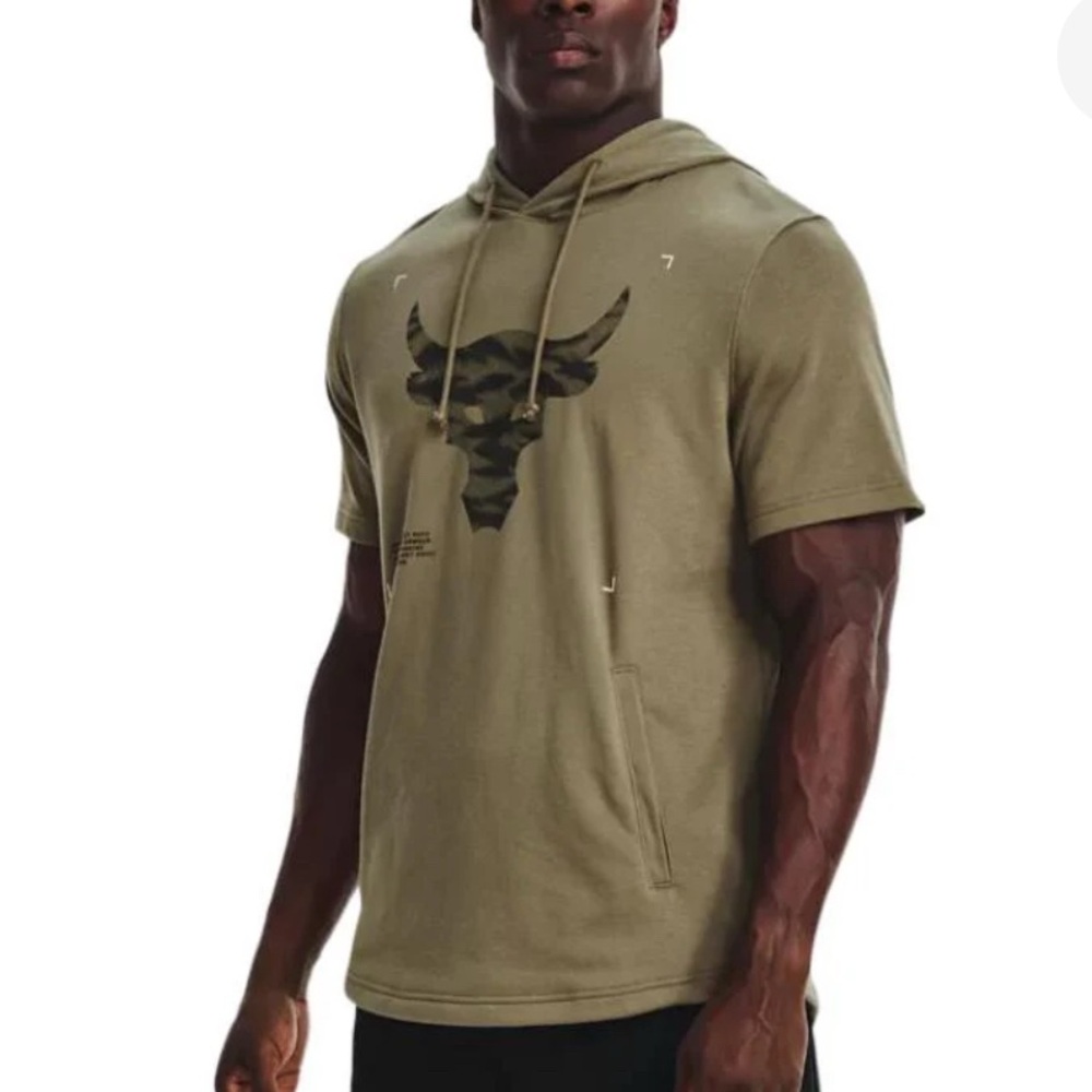 Under ArmourProject Rock Terry Short Sleeve Hoodie 'Green